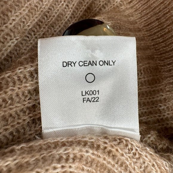 Quince Women's Heather Oatmeal Baby Alpaca-Merino Wool Cropped Cardigan sz XS - Picture 6 of 7